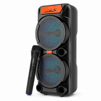 Музична bluetooth колонка з мікрофоном 15 Вт бездротова акамуляторна  GTS-1880 42 см Чорні 1880 фото