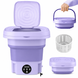 Стиральная машина портативная Mini Folding Washing Machine, складная мини стиралка для вещей Фиолетовая 81120 фото 2