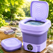 Стиральная машина портативная Mini Folding Washing Machine, складная мини стиралка для вещей Фиолетовая 81120 фото 1