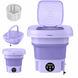 Стиральная машина портативная Mini Folding Washing Machine, складная мини стиралка для вещей Фиолетовая 81120 фото 5